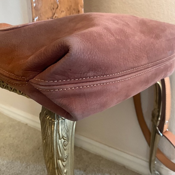 GRAF & LANTZ All Leather shoulder bag, zip top/inside pocket, double handles EUC - Picture 8 of 9